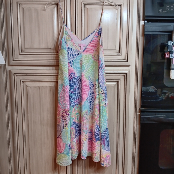 Lilly Pulitzer Dresses & Skirts - Lilly Pulitzer Clara Roar Of The Sea‎ Silk Slip Shift Dress